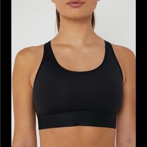 Ultracor Black Sports Bra with Racerback Design